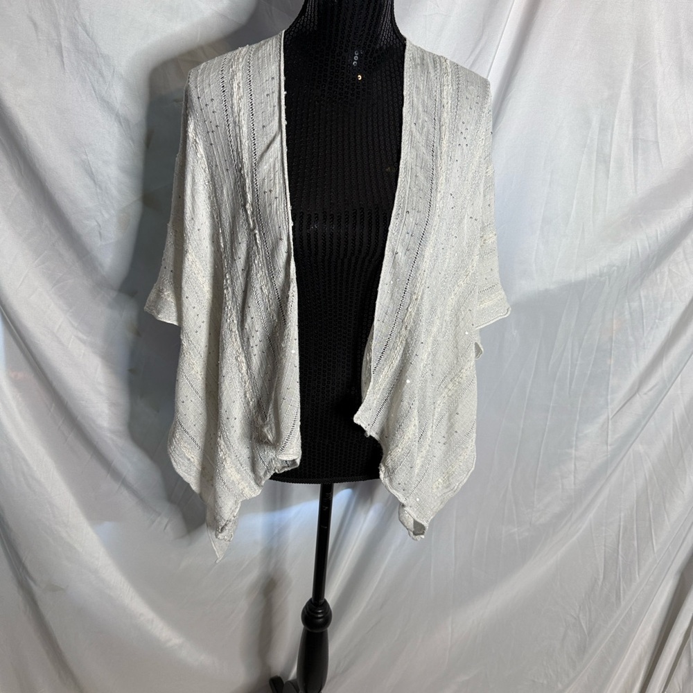 Steve Madden White Open-Front Swim Coverup